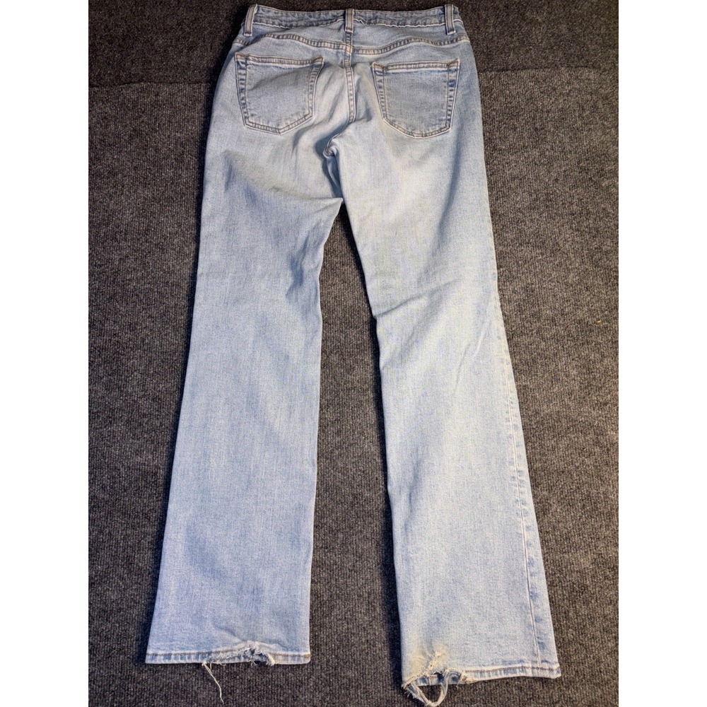 Gap Bootcut Jeans Womens 4 Blue Denim Stretch Light Wash Faded Grunge Streetwear - Picture 8 of 11